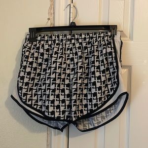 Nike black and white patterned drifit shorts. Size L